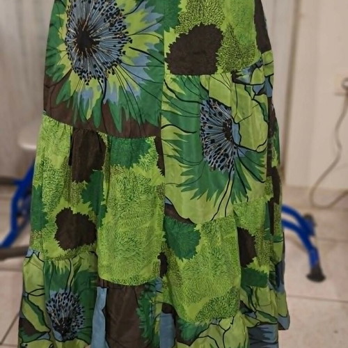 Monsoon dress size M, green floral embroidered