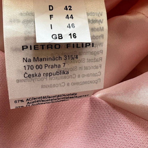 Pietro Filipi Classic Pink Dress New, Size D42 F44 I46 GB16