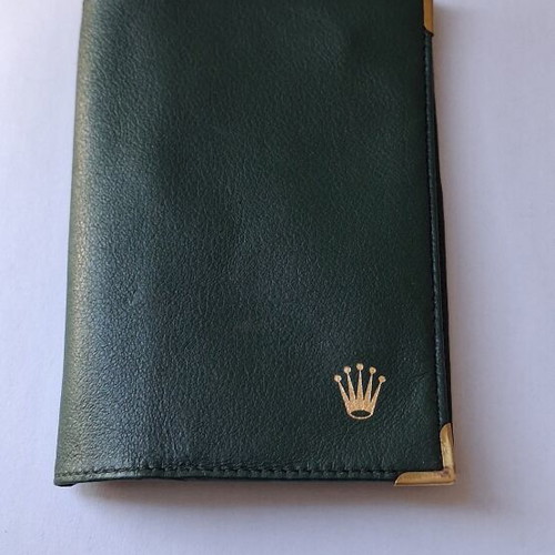 Leather agenda wallet Rolex used, green