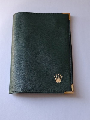 Leather agenda wallet Rolex used, green