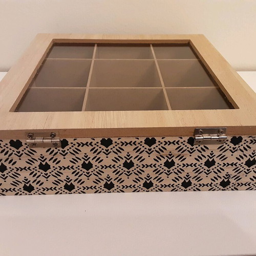 Wooden tea storage box used