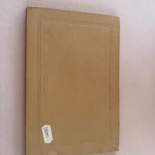 Leather-bound book with used Swiss Geneva postcard images