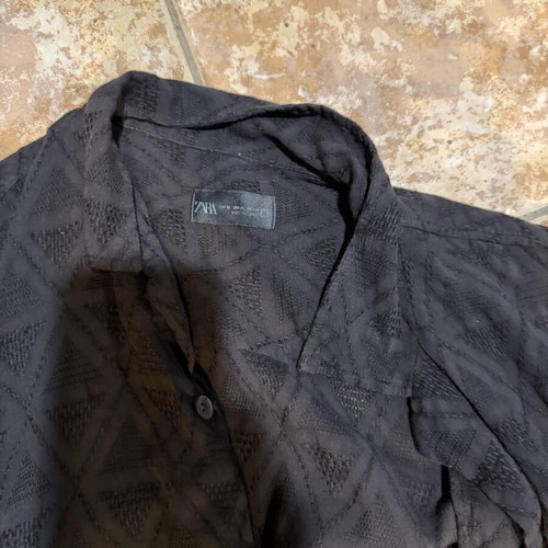 Zara set with black shorts and shirt size L like new