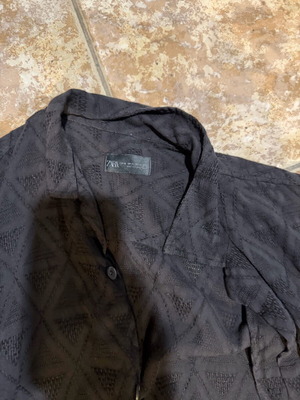 Zara set with black shorts and shirt size L like new