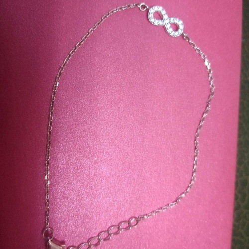 925 Gold Bracelet new with small zircon stones