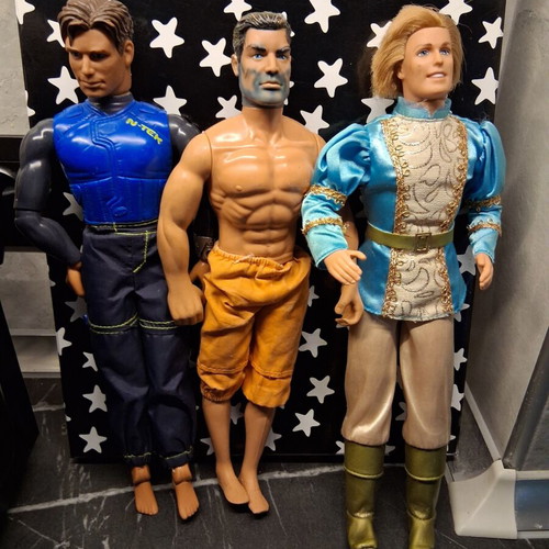 Barbie Doll Ken used, 3 dolls including Prince Stefan Rapunzel