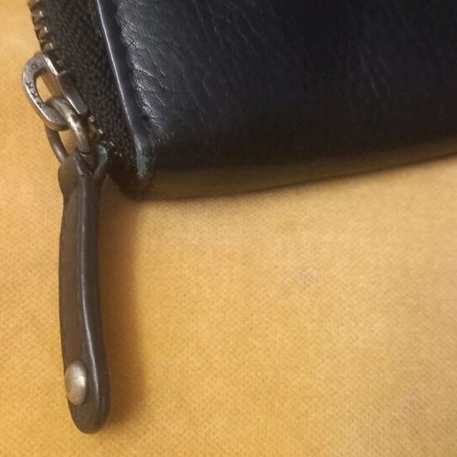 Mango leather wallet used, black