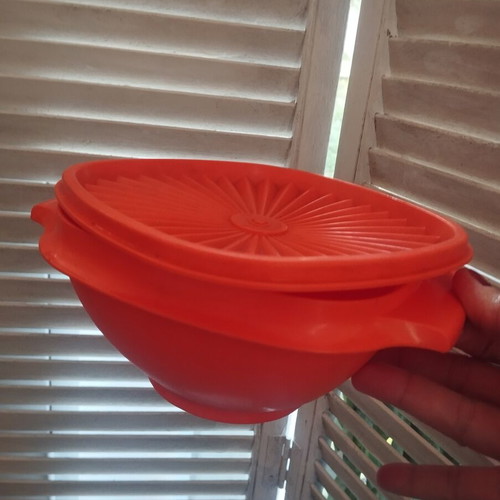 Tupperware vintage orange plastic tupperware used