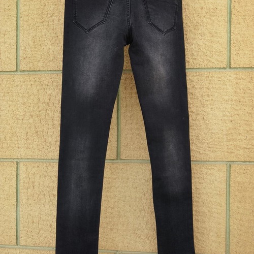 Elastic denim leggings for 14 years old like new, black and gray