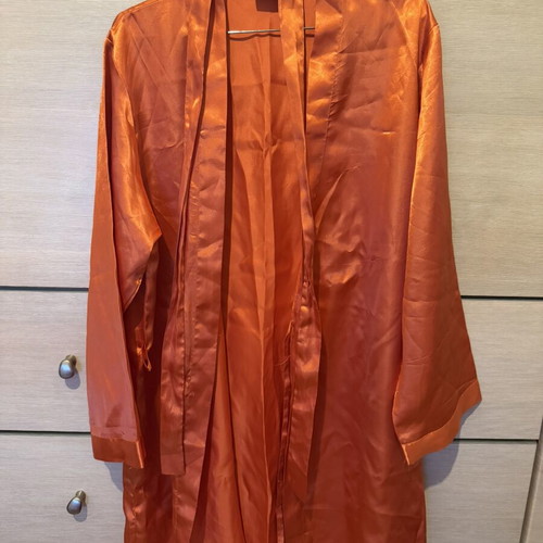 Satin robe Mystico like new, size M, orange