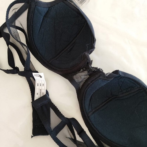 Vintage Dim women's bra size 75B black lace new