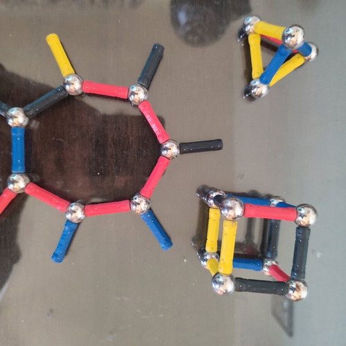 Magnetic Building Sticks 51 Pieces Like New 3D Construction Toy