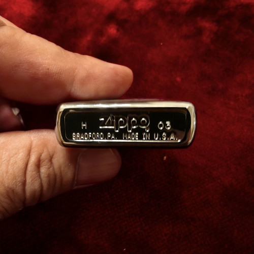 Zippo ISAF Afghanistan 2003 lighter brushed chrome, like new