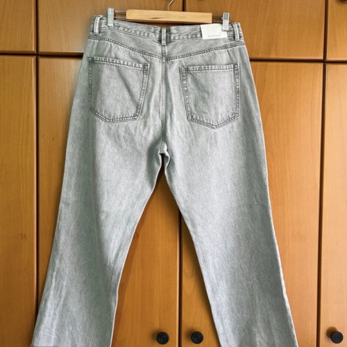 Stradivarius crop gray jeans like new, size XL 42 14