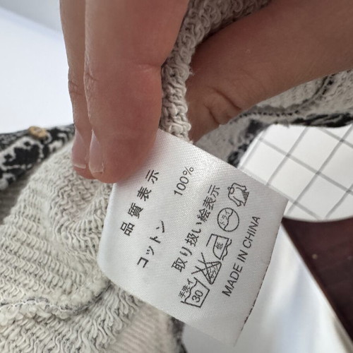 Boho cotton dress size S like new, black and white