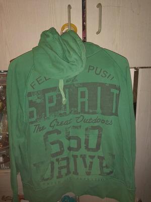 Φούτερ μπλούζα L με κουκούλα χρώμα μέντα σαν καινούργιο