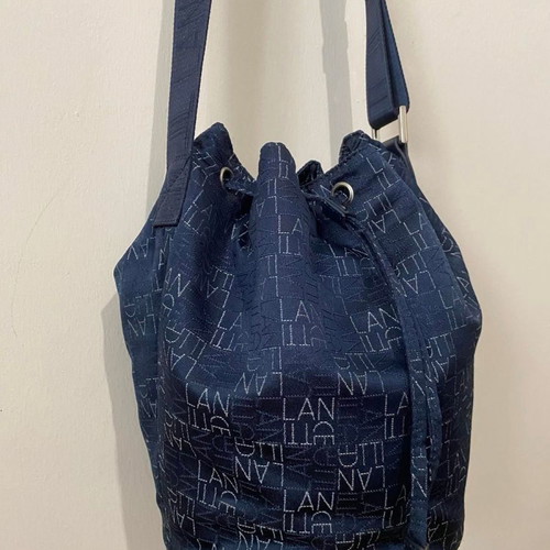Lancetti bucket bag used, blue, shoulder