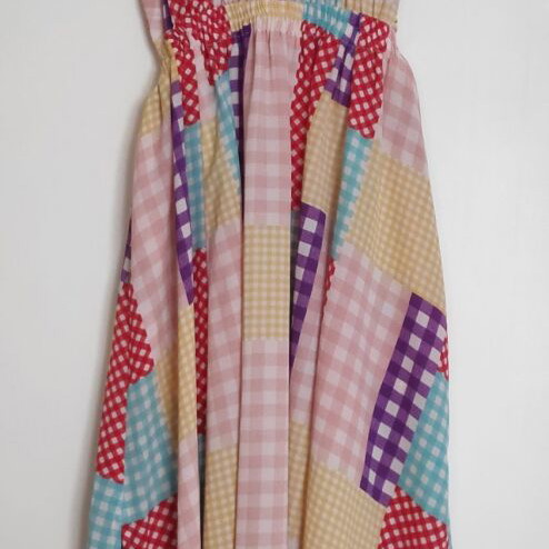 Checked midi multicolored dress Sourloulou one size