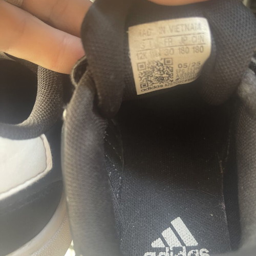 Adidas athletic shoes size 30 used, black