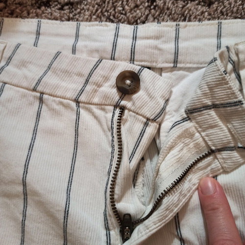 Women's striped bermuda shorts in rib fabric new, size L