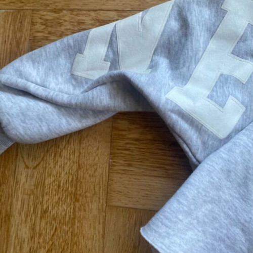 Stradivarius crop top hoodie with NY logo