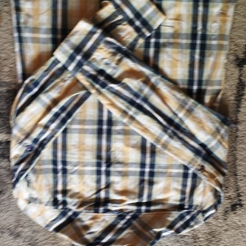 Edward Jeans checked shirt XL like new, beige and blue