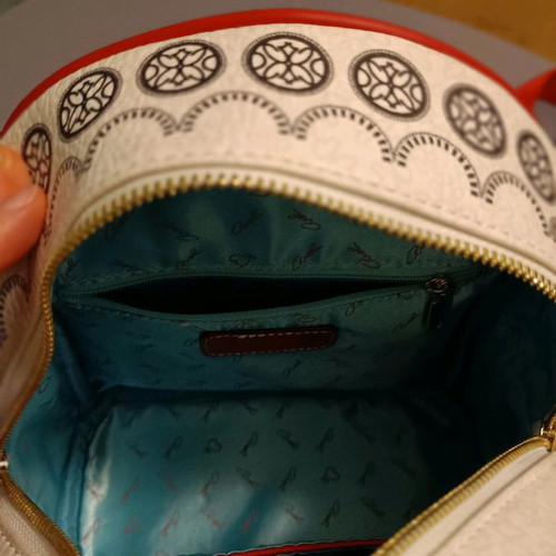 Axel backpack new, white with red details