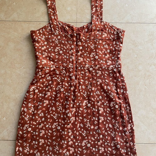 Acne Studios short mini summer dress, red floral, size M
