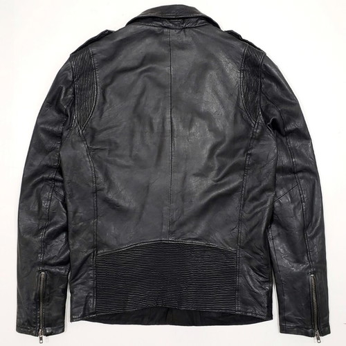 Jack & Jones men's leather jacket like new, size L, black