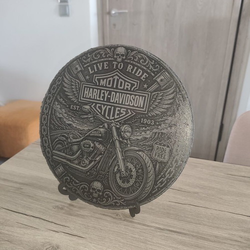 Harley-Davidson decorative slate with base, new