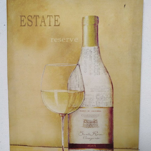 Canvas painting new with wine enjoyment theme