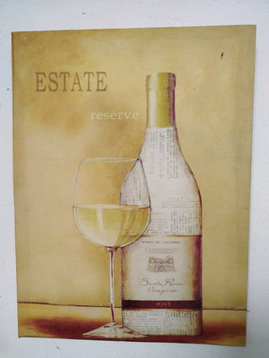 Canvas painting new with wine enjoyment theme