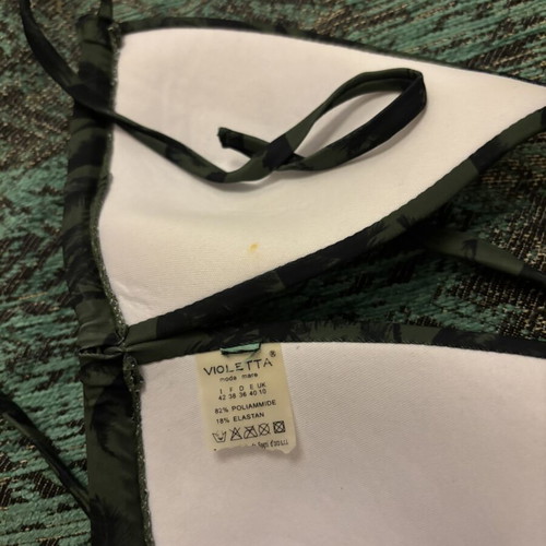 Swimsuit set used, black and green, sizes S and M