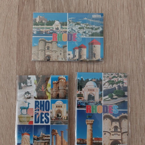 Rhodes magnet set new, pack of three