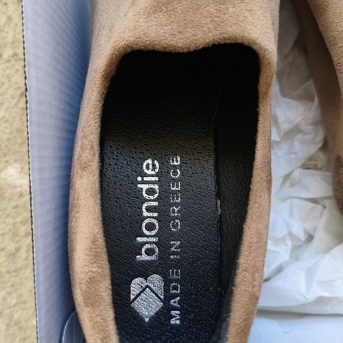 Blondie Women's Anatomical Moccasins Platform Size 38 New Camel Suede