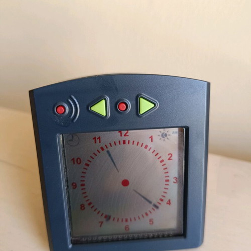 Playmobil clock used, works complete with batteries