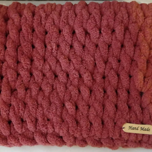 Handmade Puffy Alize Cosmetic Bag in Brick Color made to order