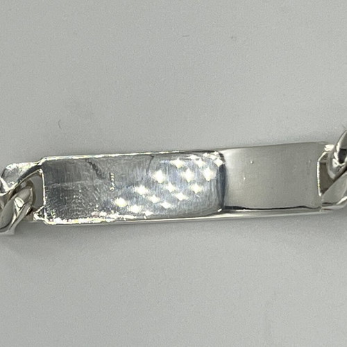 Silver identity bracelet with integrated clasp 1000 grade like new