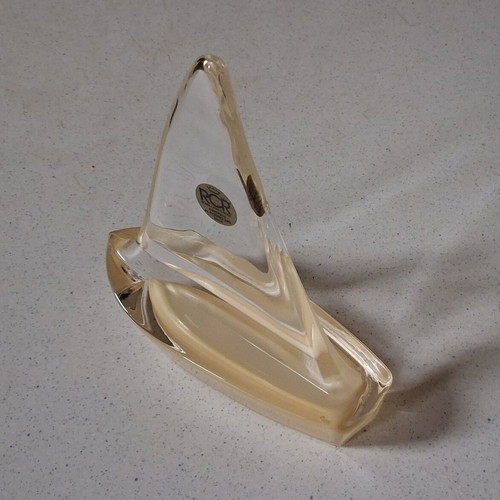 Crystal sailboat RCR like new, Made in Italy