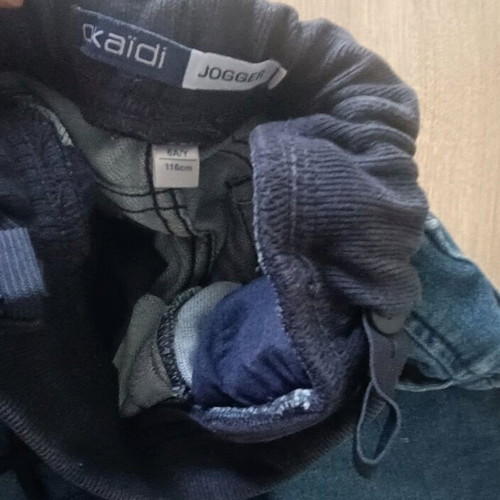 Okaidi jeans set with elastic and hoodie sweatshirt used, age 6