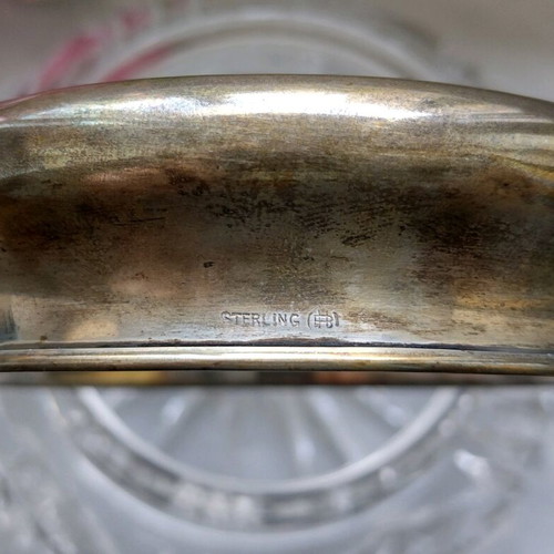 Old crystal candy jar used with stamp