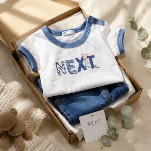 Benetton baby clothing set like new, 6 months