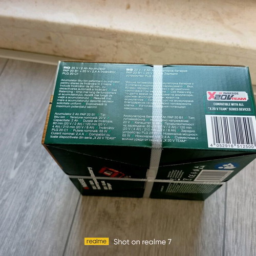 Parkside battery 2Ah and charger 2.4A new set
