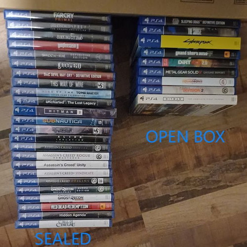PS4 Games New and Sealed and Open Box