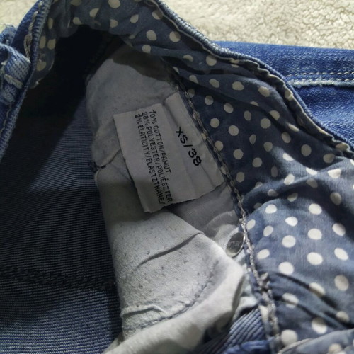 Blue low-rise denim pants used, size XS
