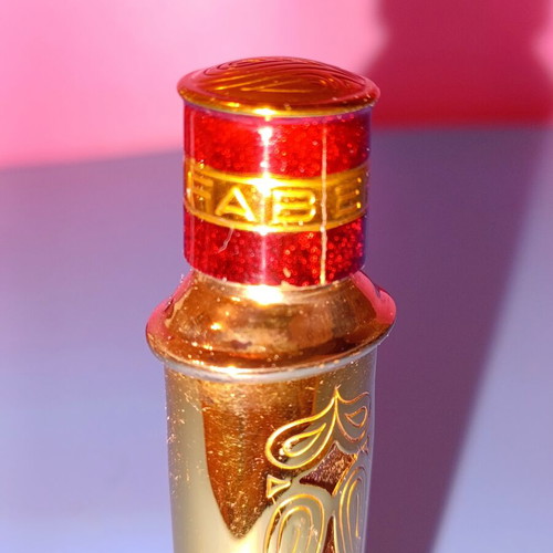 Faberge perfume miniature used, vintage Tigress brass roll on 5 ml