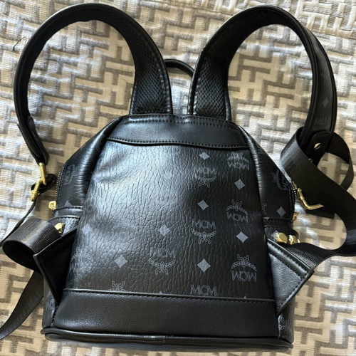 MCM black backpack used, small size
