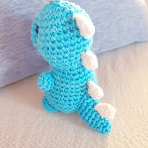T Rex Dinosaur Crochet Handmade New, Turquoise