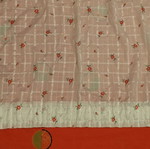 Window curtain with flower pattern, lined