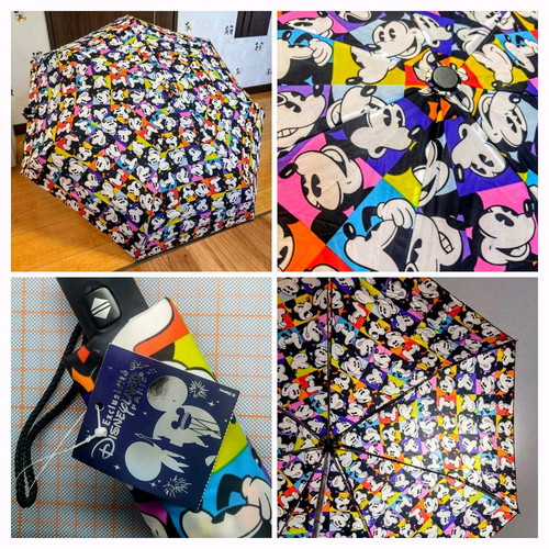 Foldable bag umbrella with Mickey pattern Disneyland Paris